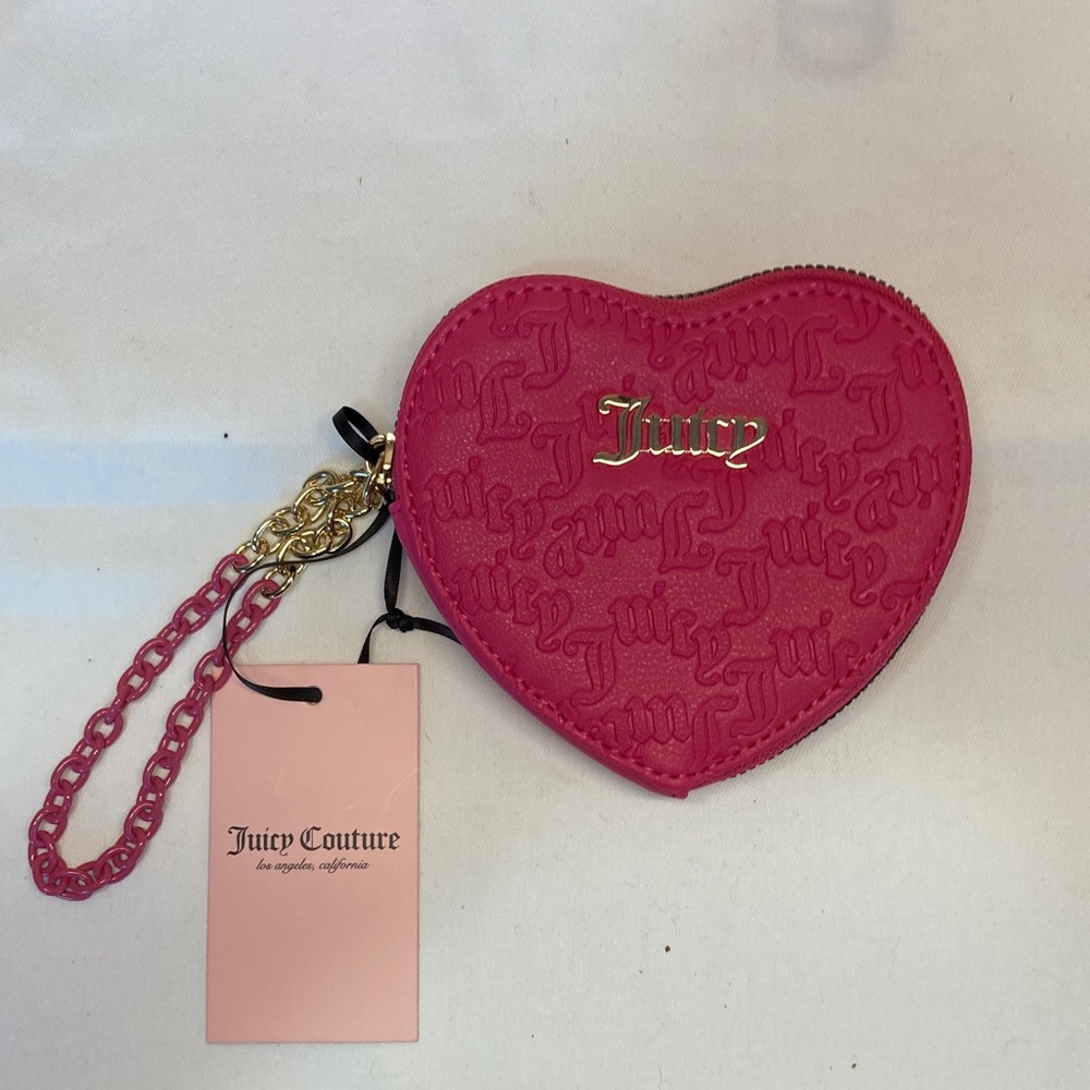 Juicy Couture Pink Heart-Shaped Coin Purse